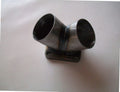 TO6 Turbo Mount Flange — CNC-machined stainless steel turbine inlet flange, multi-axis milled for turbocharger fitment
