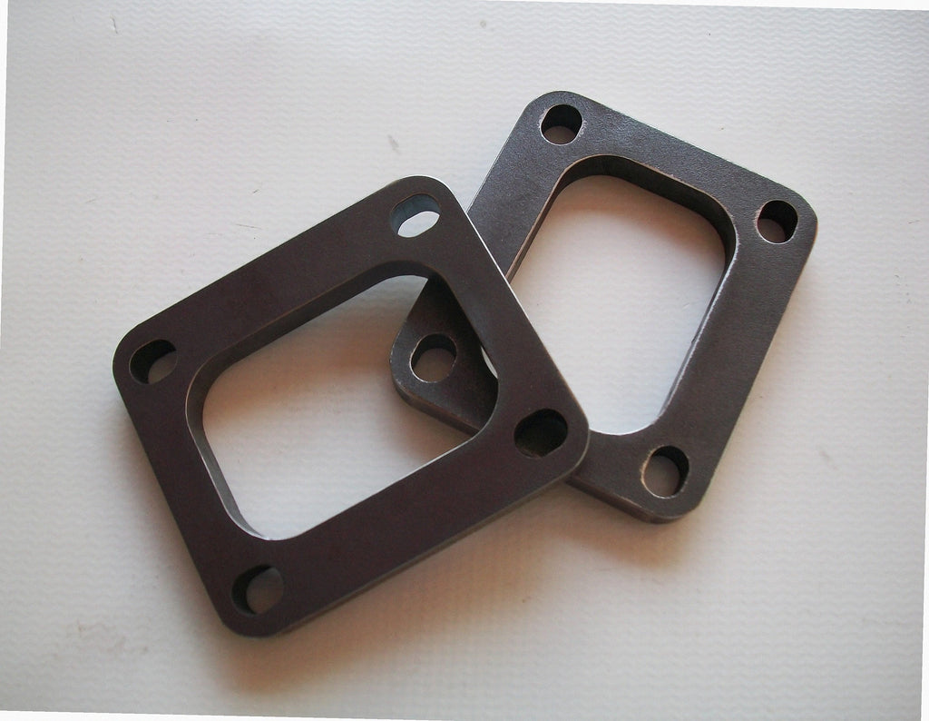 TO4 Flange — alternate angle showing flange thickness, bolt pattern, and weld bevel
