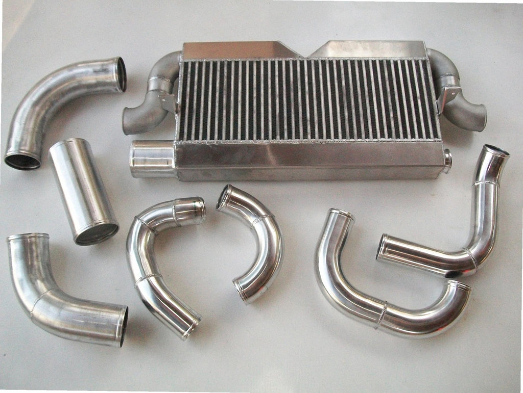 Twin Turbo 2V Intercooler Kit — hot-side intercooler piping with mandrel bends and silicone couplers