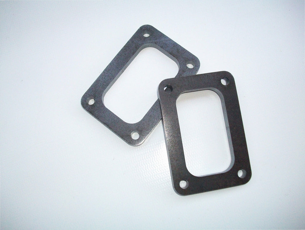 TO6 Flange — alternate angle showing flange thickness, bolt pattern, and weld bevel