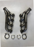 5.0 Mustang Shorty Headers — rear-facing tubular shorty headers with merge collector and V-band outlet