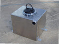 Water Storage Tank — fabricated aluminum 5-gallon water storage tank with 1/2 NPT ports and mounting tabs