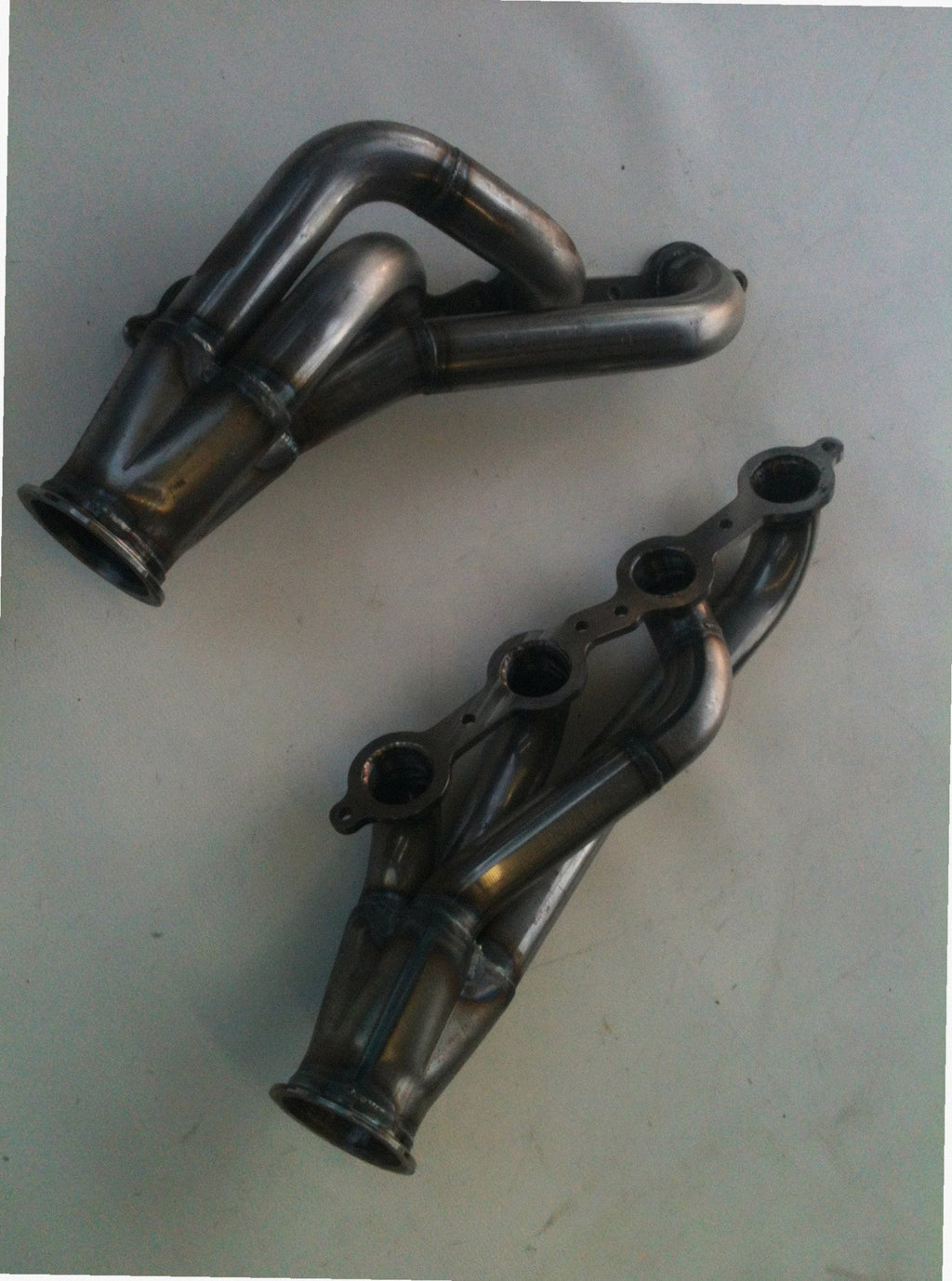 LS - 1 Turbo Headers — detail view of merge collector, flex bellow joint, and V-band connection