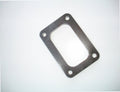 TO6 Flange — CNC-machined stainless steel turbine inlet flange, multi-axis milled for turbocharger fitment