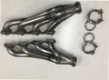 4.6 2V Motor Plate Headers — facing-forward tubular turbo headers in mild steel with V-band flanges and CNC head flanges