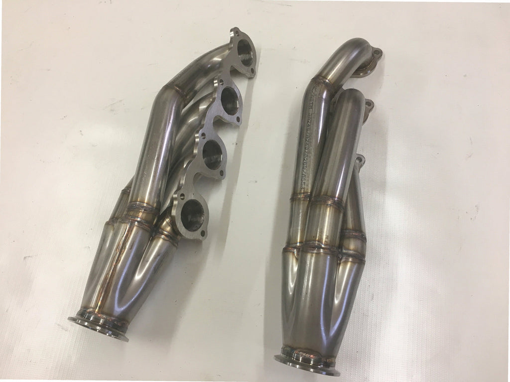 4.6 2V Facing Forward Headers — passenger-side header with V-band flange and merge collector