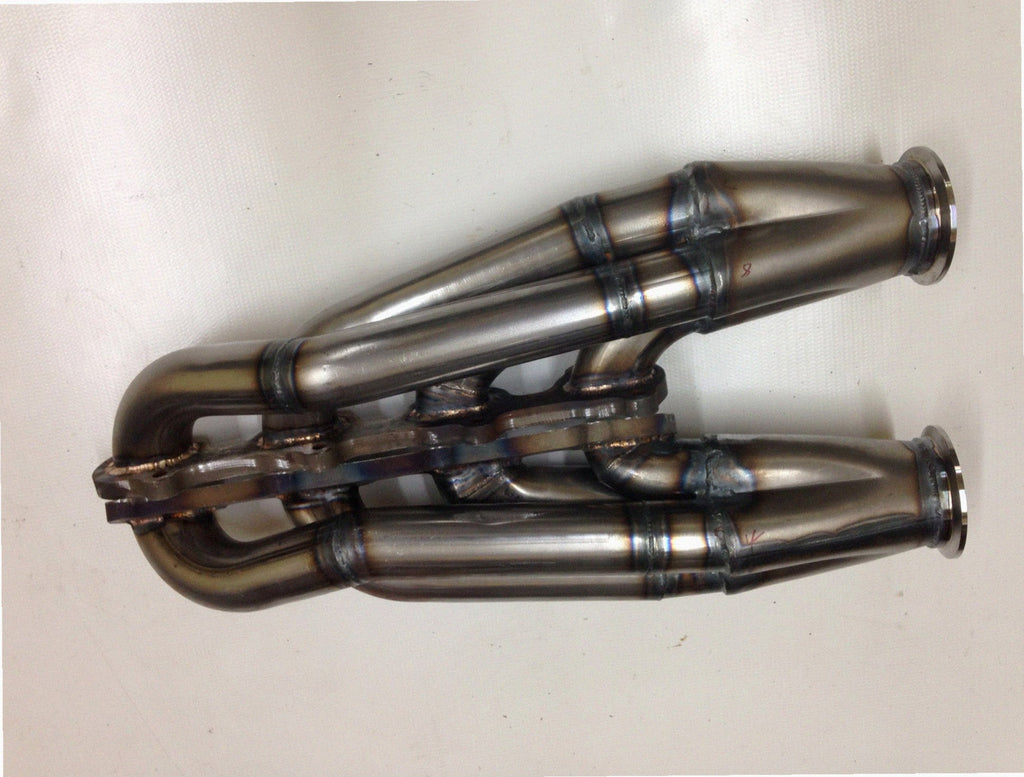 5.4 2V Facing Forward headers — passenger-side header with V-band flange and merge collector