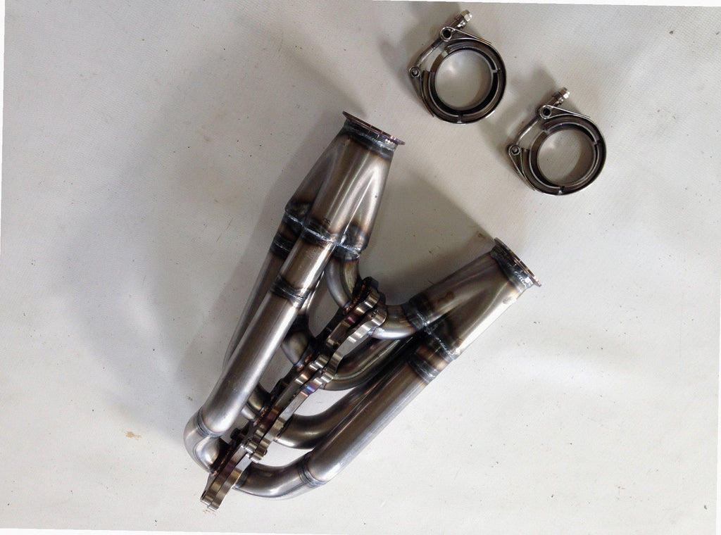 5.0 Coyote Racing Headers — passenger-side header with V-band flange and merge collector