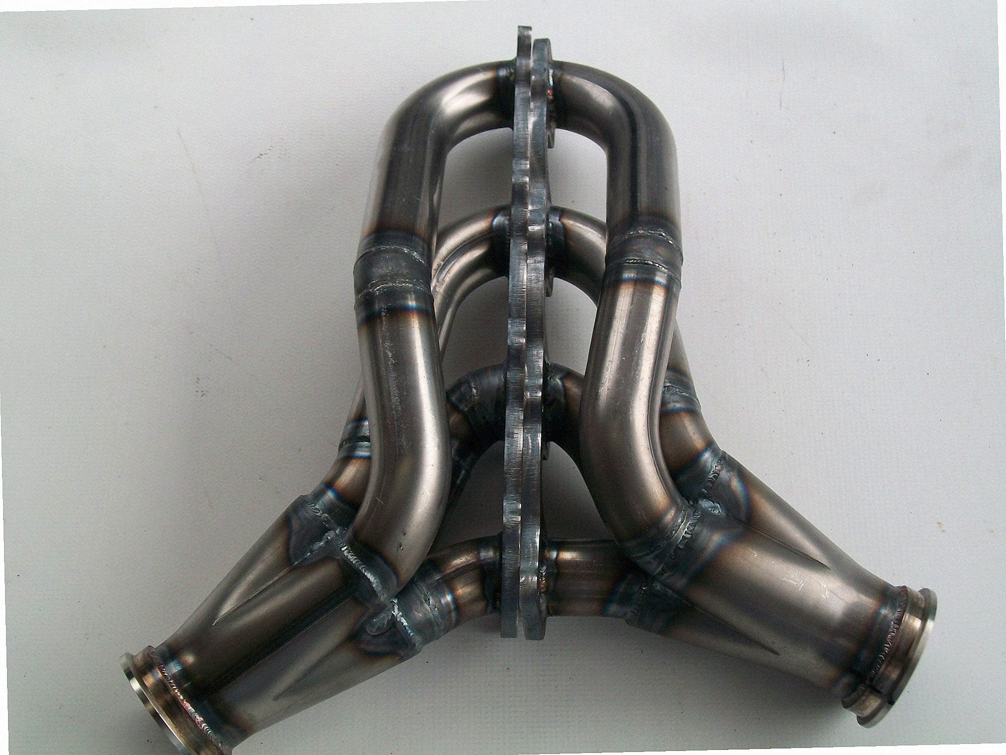 4.6 2V Turbo Headers — detail of crossover pipe, flex bellow, or starter downpipe