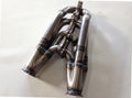 5.0 Coyote Racing Headers — facing-forward tubular turbo headers in aluminum with V-band flanges and CNC head flanges