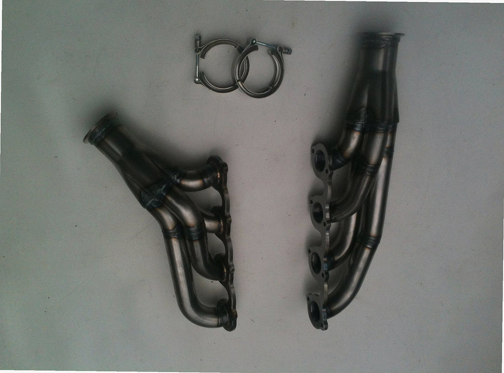 5.4 2V Lightning Turbo Headers — passenger-side header with V-band flange and merge collector